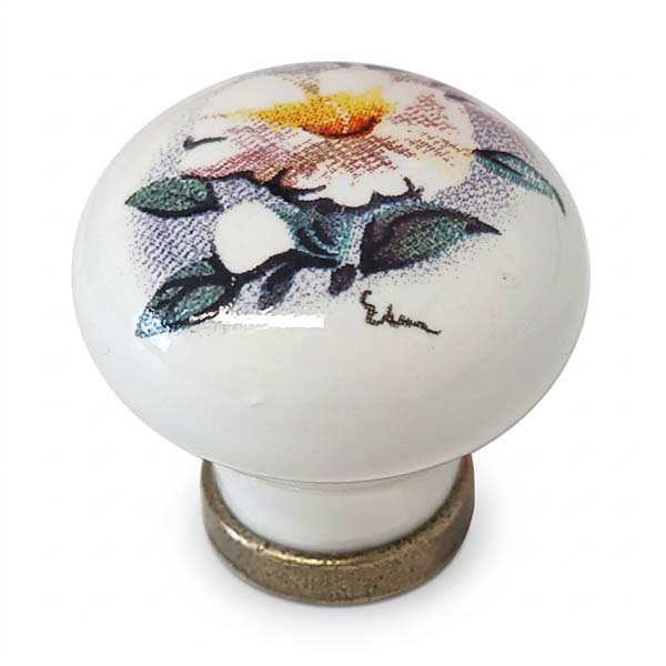 Metal Style Pomolo per Mobili in Porcellana Florence D.MM30 - METAL STYLE
